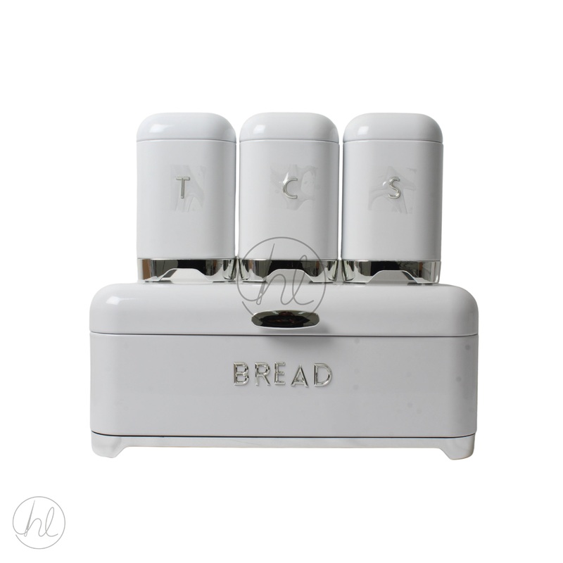 BREAD BIN & CANISTER WHITE