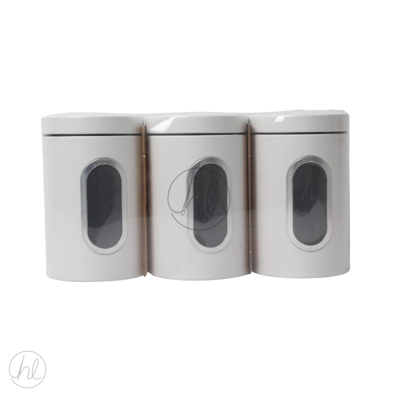 CANISTER SET JUMBO 3PCE WHITE FREE