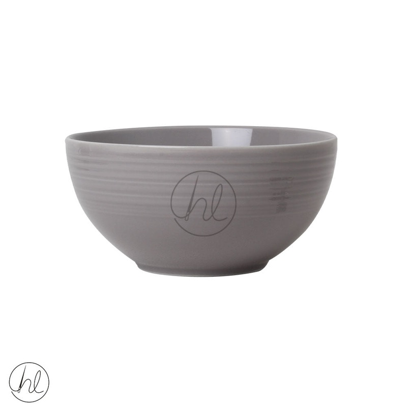 JENNA CLIFFORD CEREAL BOWL EMBOSSED LINES LIGHT GREY JC-7074