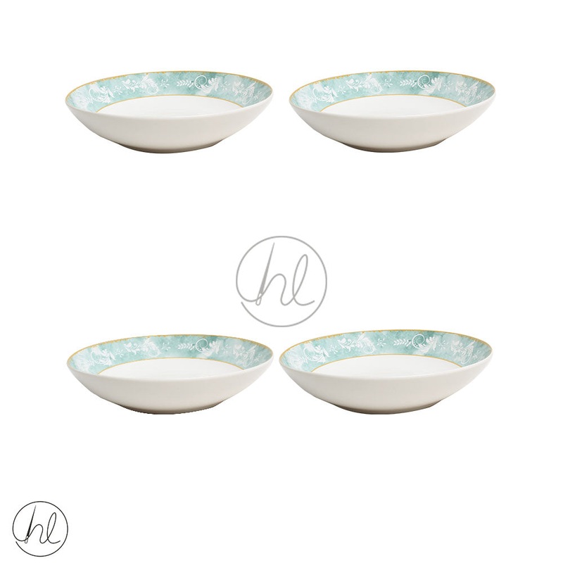 JENNA CLIFFORD GREEN FLORAL PASTA BOWLJC-7113