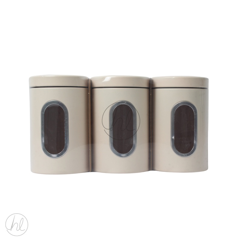 CANISTER SET JUMBO 3PCE CREAM FREE