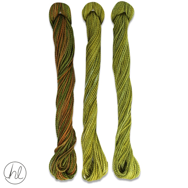 100% COTTON PERLE THREAD 3X9M 4-FERN PER SET