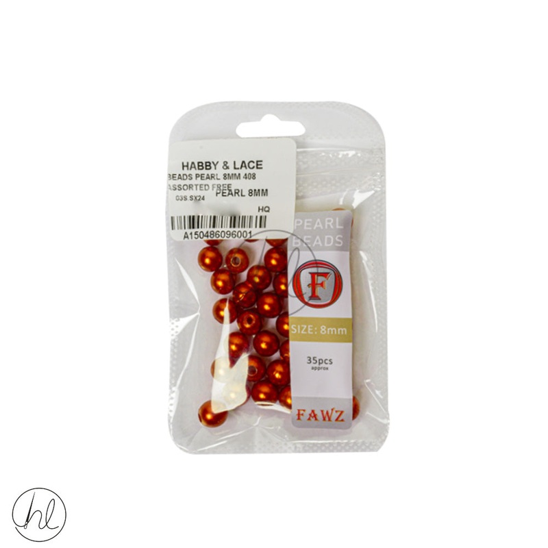 BEADS PEARL  8MMPEARL ORANGE