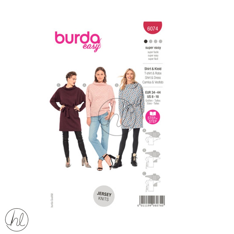 BURDA DRESS RED 6074