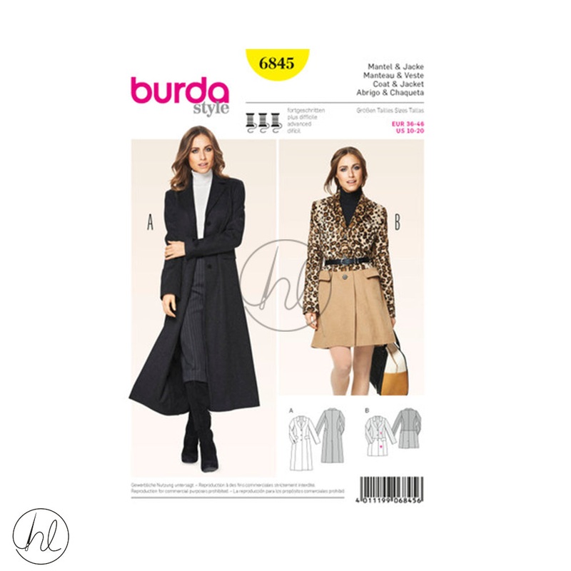 BURDA DRESS YELLOW 6845