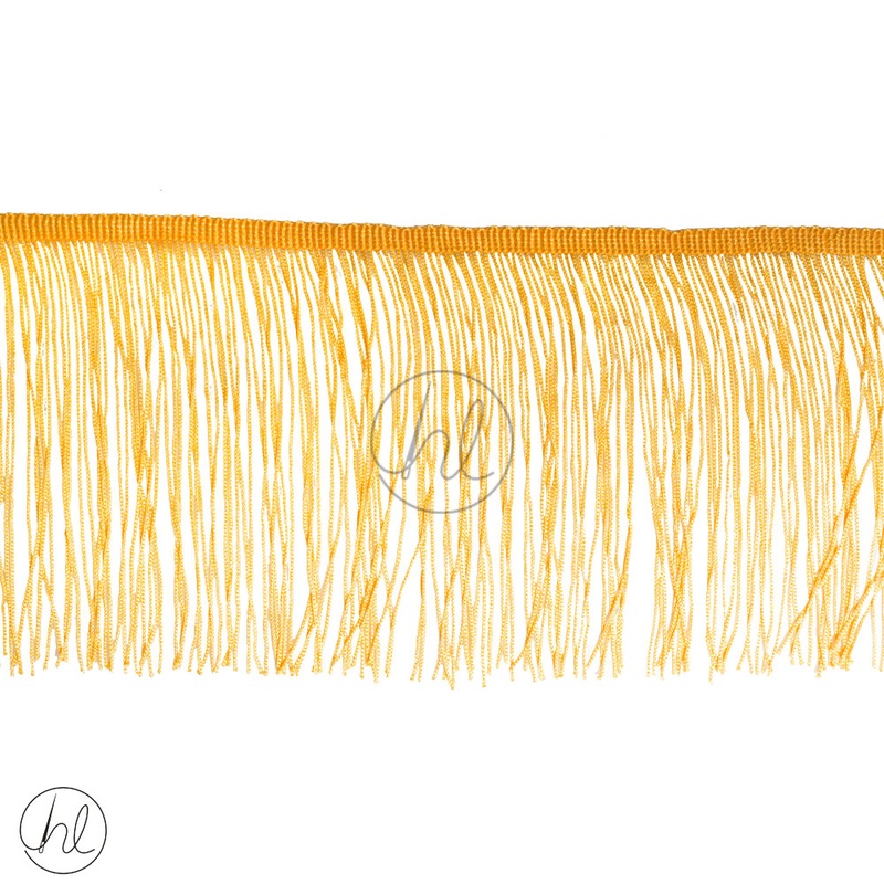 DRESS FRINGE LIGHT GOLD 14CM PER M