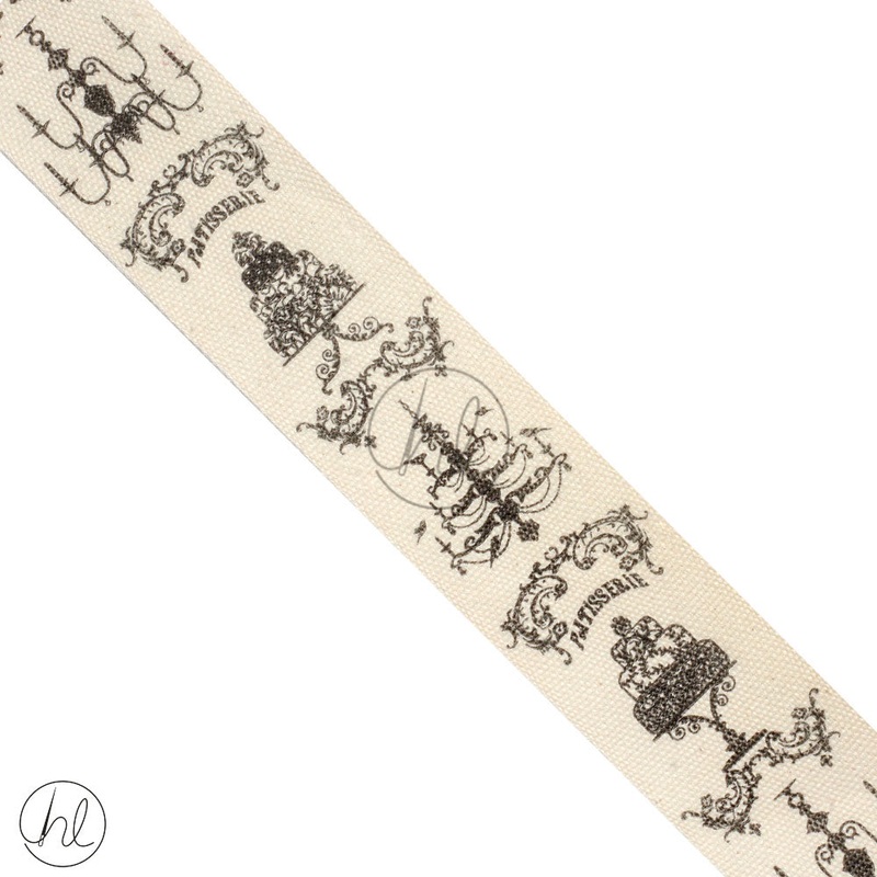 FRENCH COTTON RIBBON PATISSERI 40MMFC40 PER M