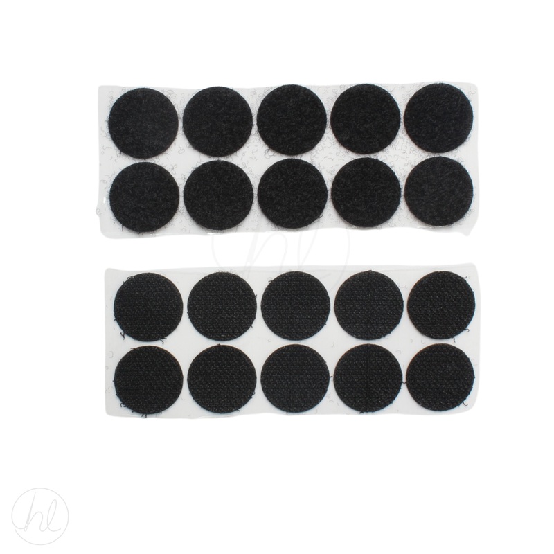 HOOK AND LOOP DOTS 20MM  BLACK FREE