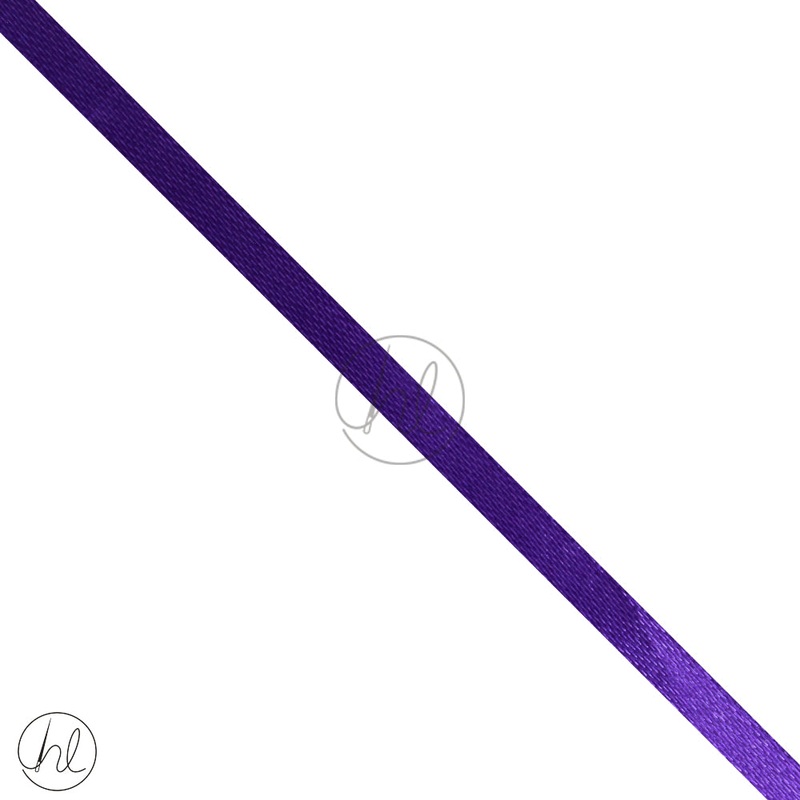 PLAIN SATIN RIBBON 30M 6MM PURPLE PER ROLL