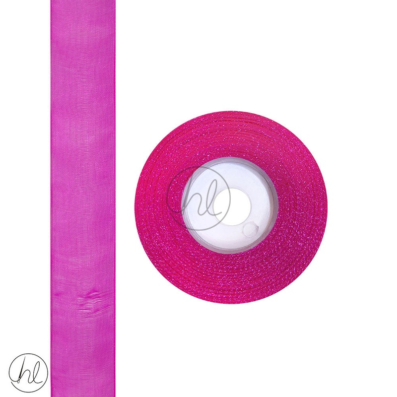 RIBBON ORGANZA CERISE 25MM 20M PER ROLL