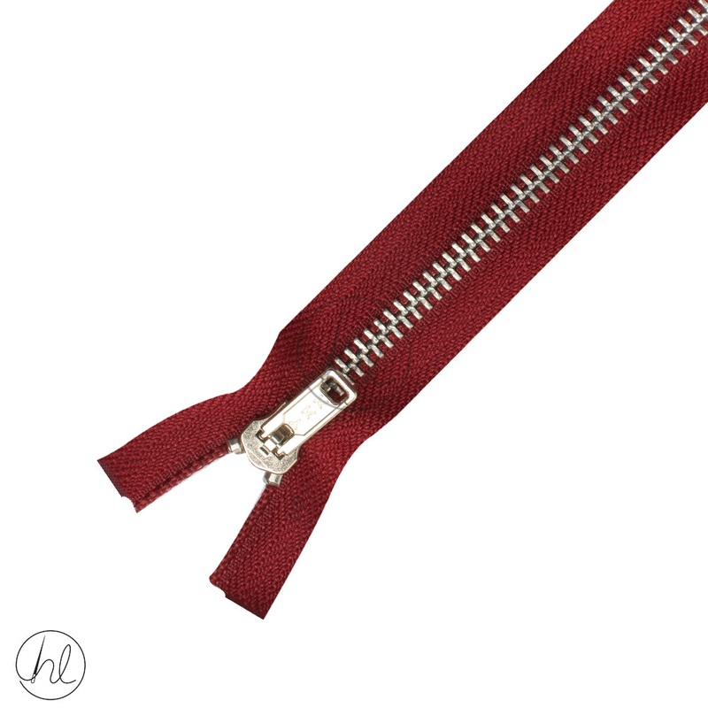 STEEL ZIP YKK MAROON 35CM