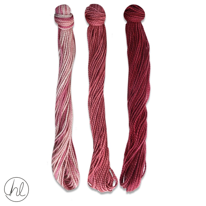 100% COTTON PERLE THREAD 3X9M 93-TULIP PER SET
