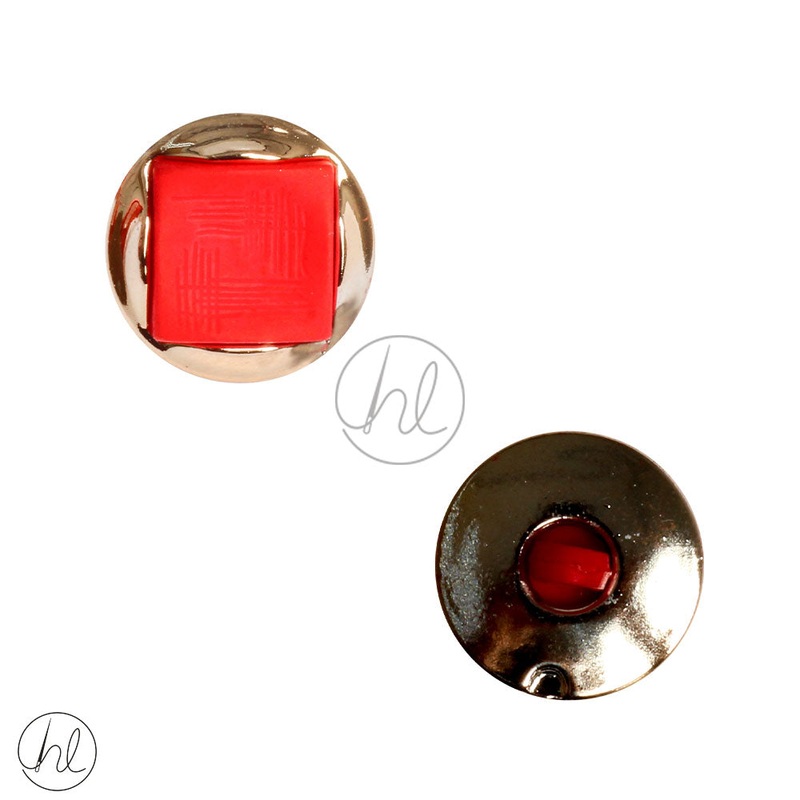 BUTTONS FANCY RED AND GOLD BT1427 18MM