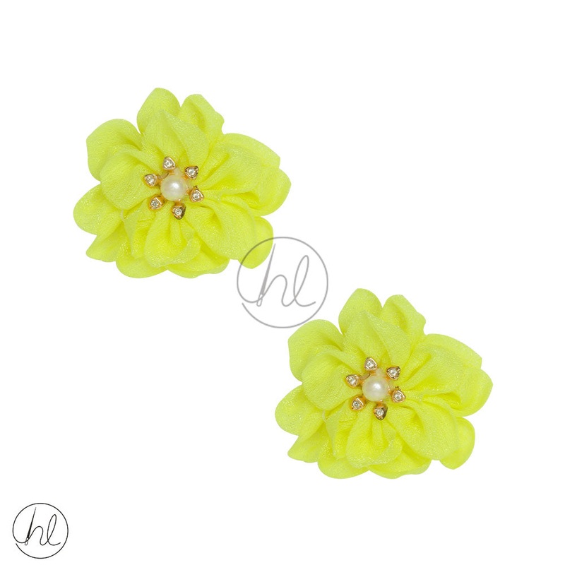 FANCY FLOWER YELLOW 60MM 3DF27 2 PER PACK