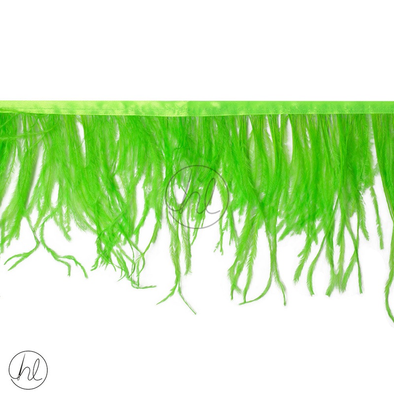 OSTRICH FEATHERS LIME HW PER M