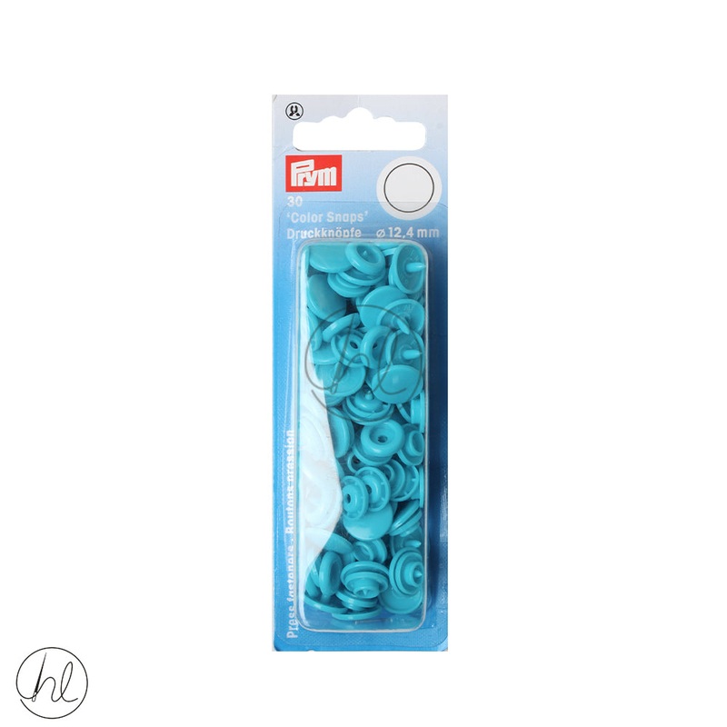 PRYM 30 COLOUR SNAP TURQUOISE 12.4MM