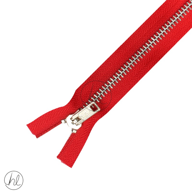 STEEL ZIP YKK RED 45CM