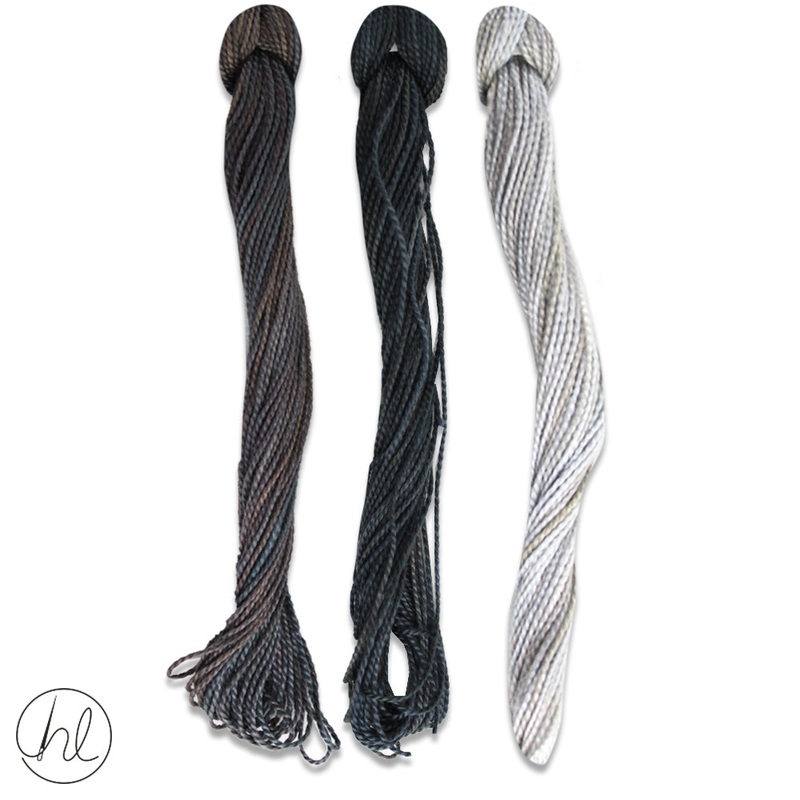 100% COTTON PERLE THREAD 3X9M 27- TOUCH OF GREY PER SET