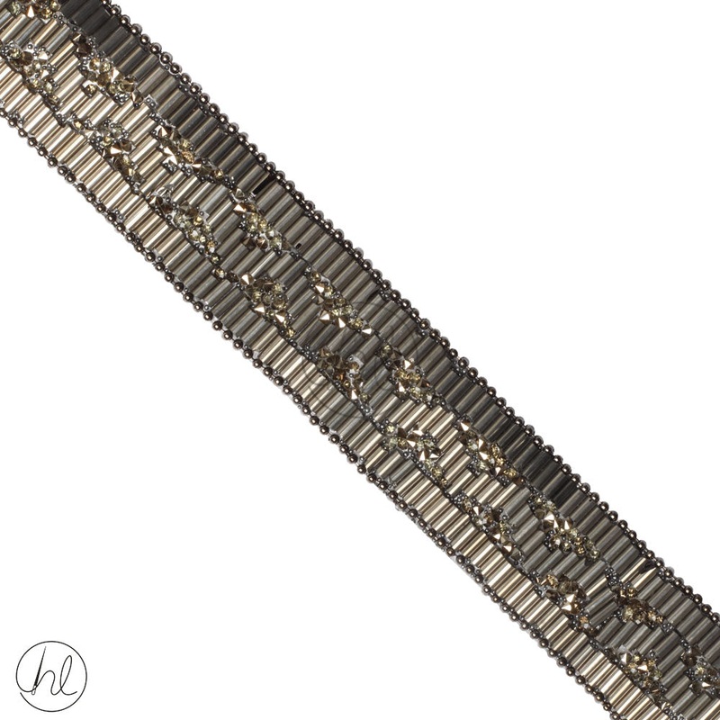 BRAID IRON ON CHARCOAL 25MM J-155 PER M