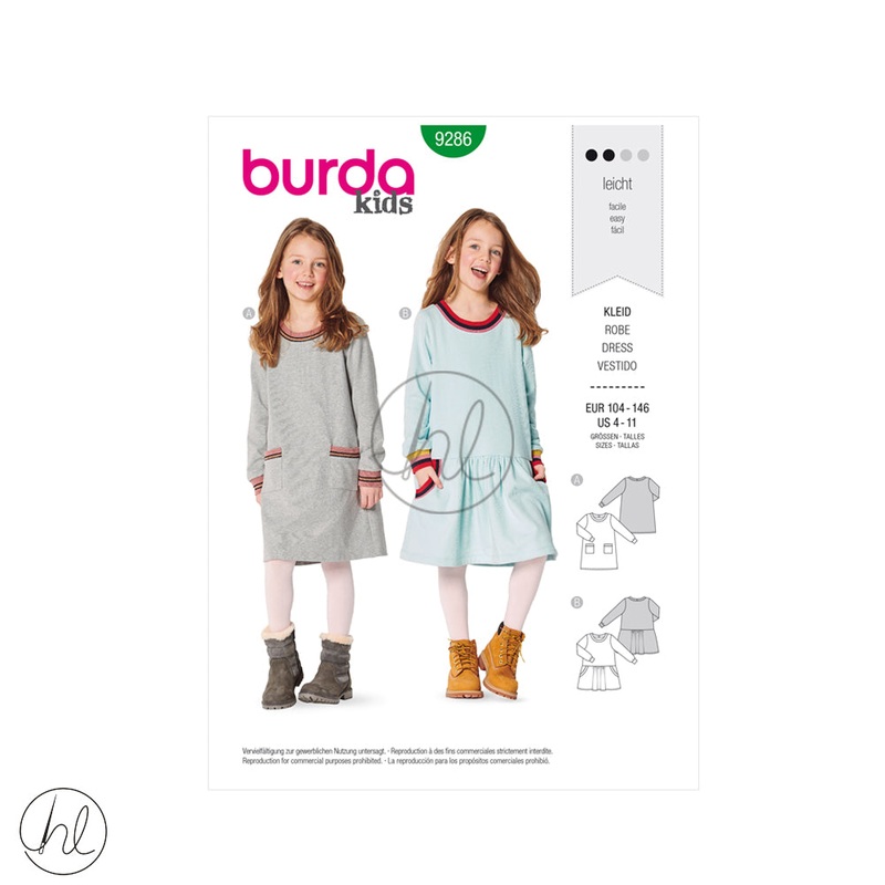 BURDA PATTERN  9286 GREEN 4-11