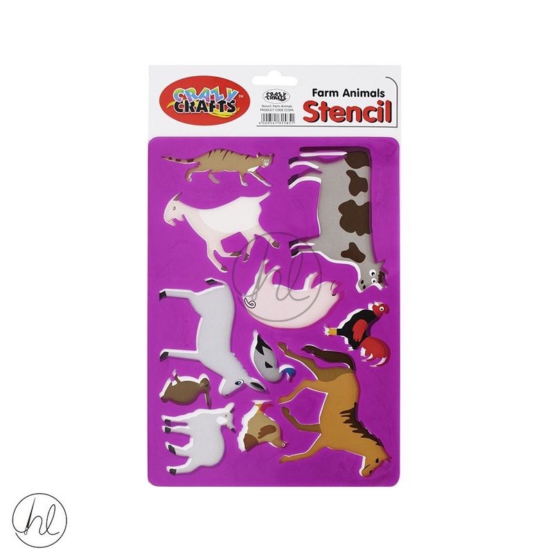 CRAZY CRAFT STENCIL FARM ANIMALS (CCSFA)