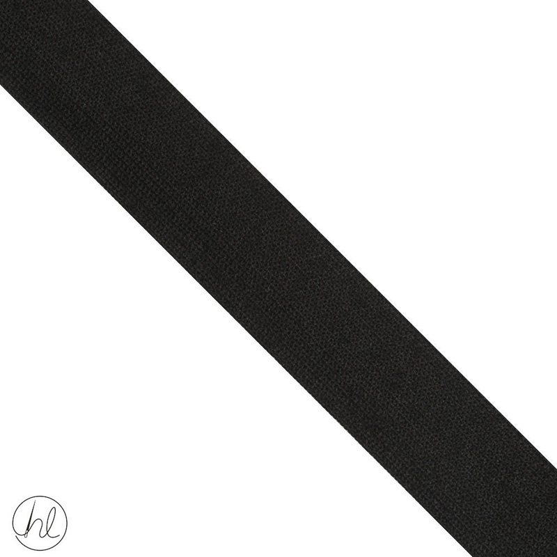 KNITTED ELASTIC P/METER BLACK (25MM)