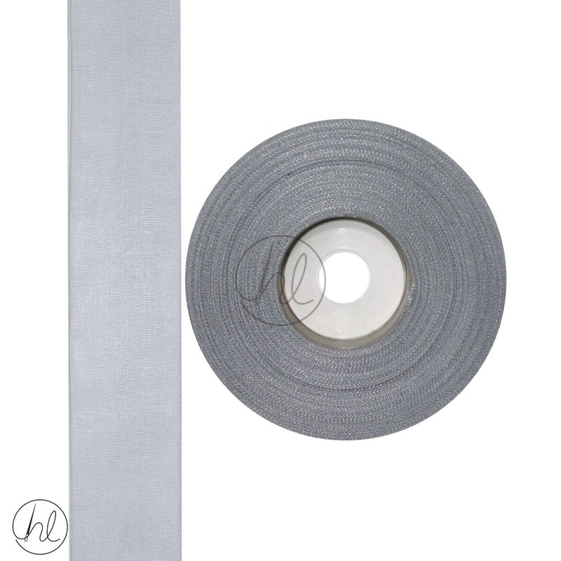 RIBBON ORGANZA GREY 38MM 20M PER ROLL