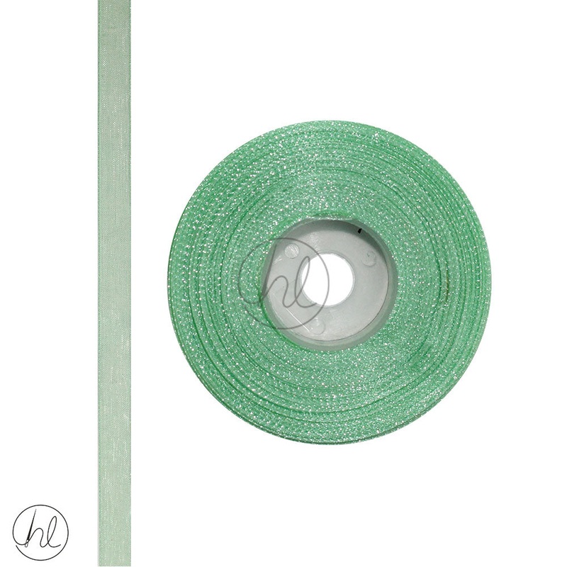 RIBBON ORGANZA MINT 10MM 20M PER ROLL 024-163