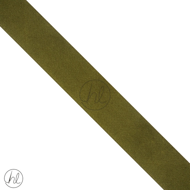SATIN RIBBON MOSS GREEN PER M 25MM