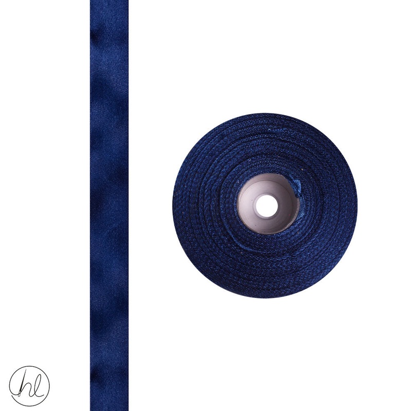 SATIN RIBBONS NAVY 25MM PER ROLL