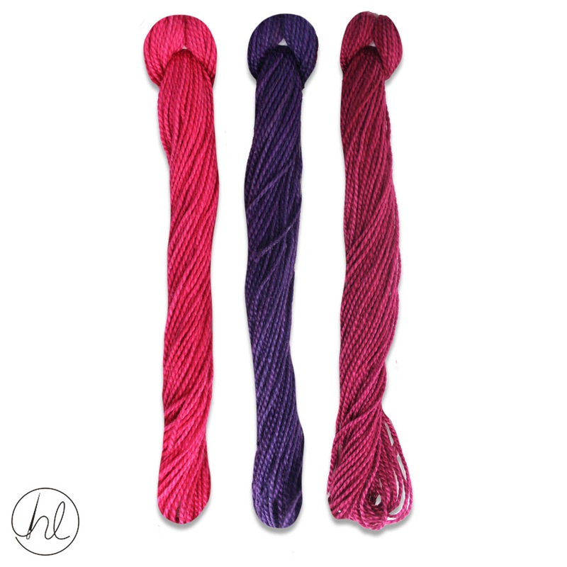 100% COTTON PERLE THREAD 3X9M 52-INDIA PER SET