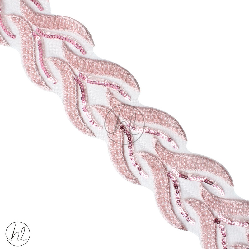 FANCY BRAID BT154 DUSTY PINK 62MM PER M