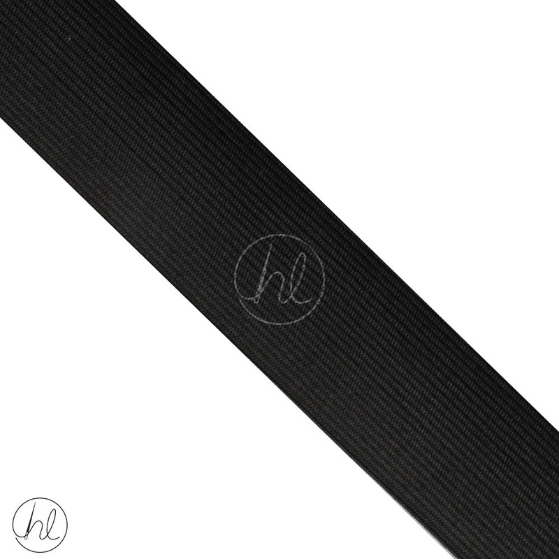 KNITTED ELASTIC P/METER BLACK 38MM