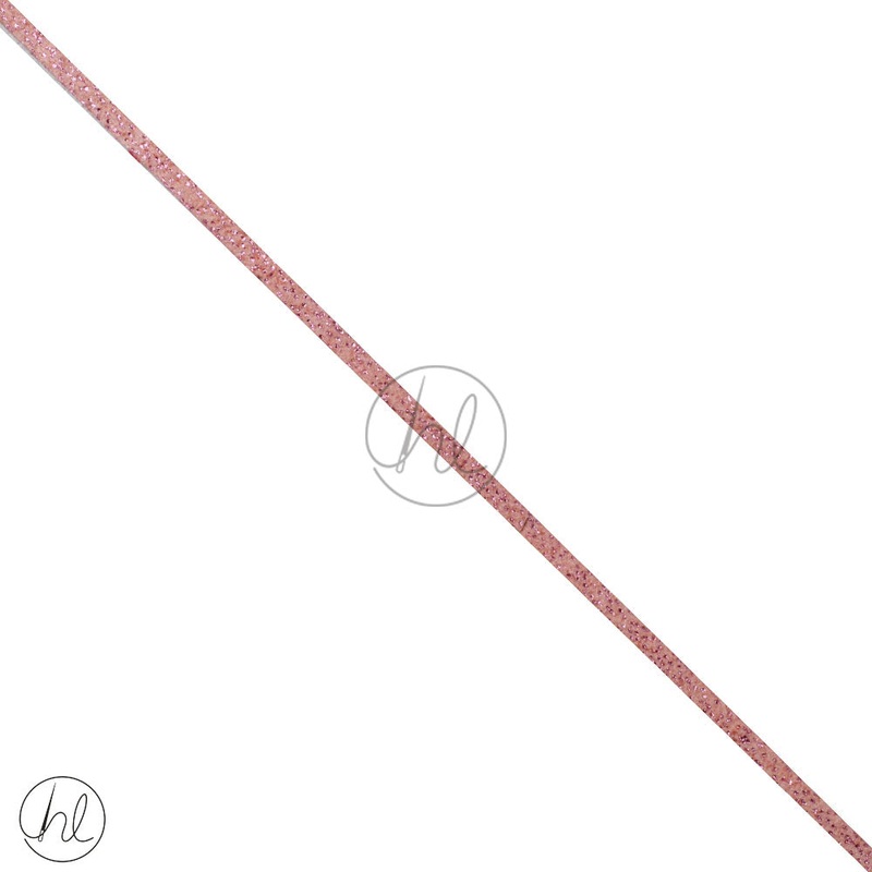 LEATHER CORDS GLITTER (PINK) (547) (3MM) (P-METER)