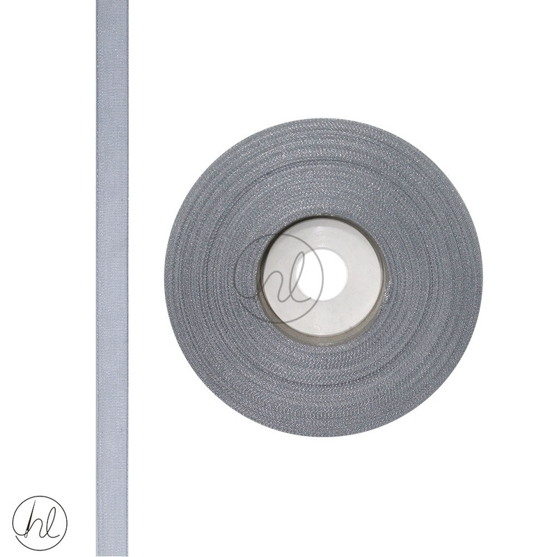 RIBBON ORGANZA GREY 10MM 20M PER ROLL 024-163