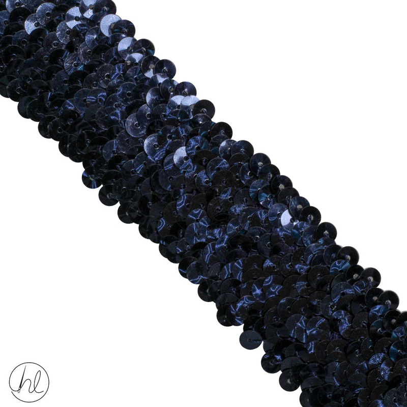 STRETCH SEQUINS 4 LINE  NAVY PER/M