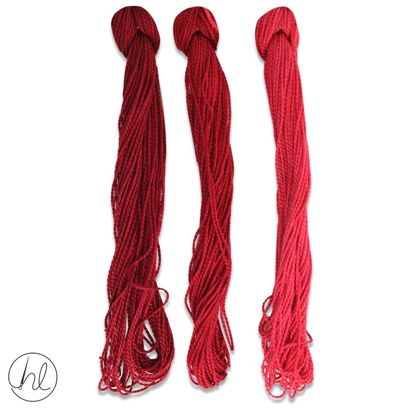 100% COTTON PERLE THREAD 3X9M 40-XMAS RED PER SET