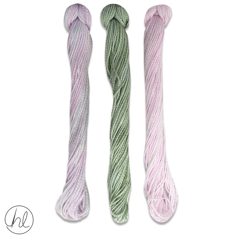 100% COTTON PERLE THREAD 3X9M 94-SPRING PER SET