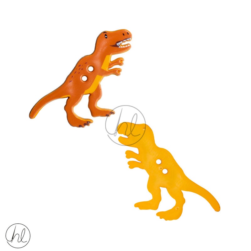 BABY BUTTONS DINOSAUR 35MM YELLOW DINOSAUR-L