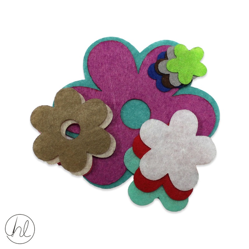 FELT FLOWERS (12 P/PACK) CB338