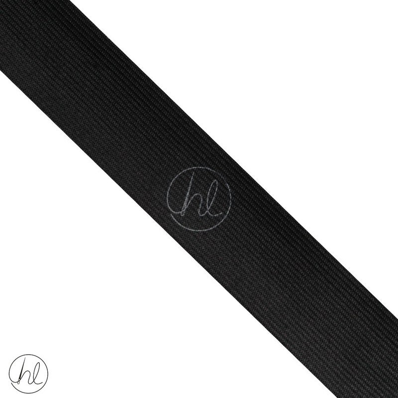 KNITTED ELASTIC P/METER BLACK 35MM