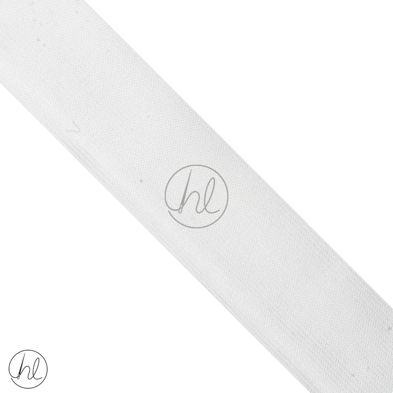 KNITTED ELASTIC P/METER WHITE 30MM