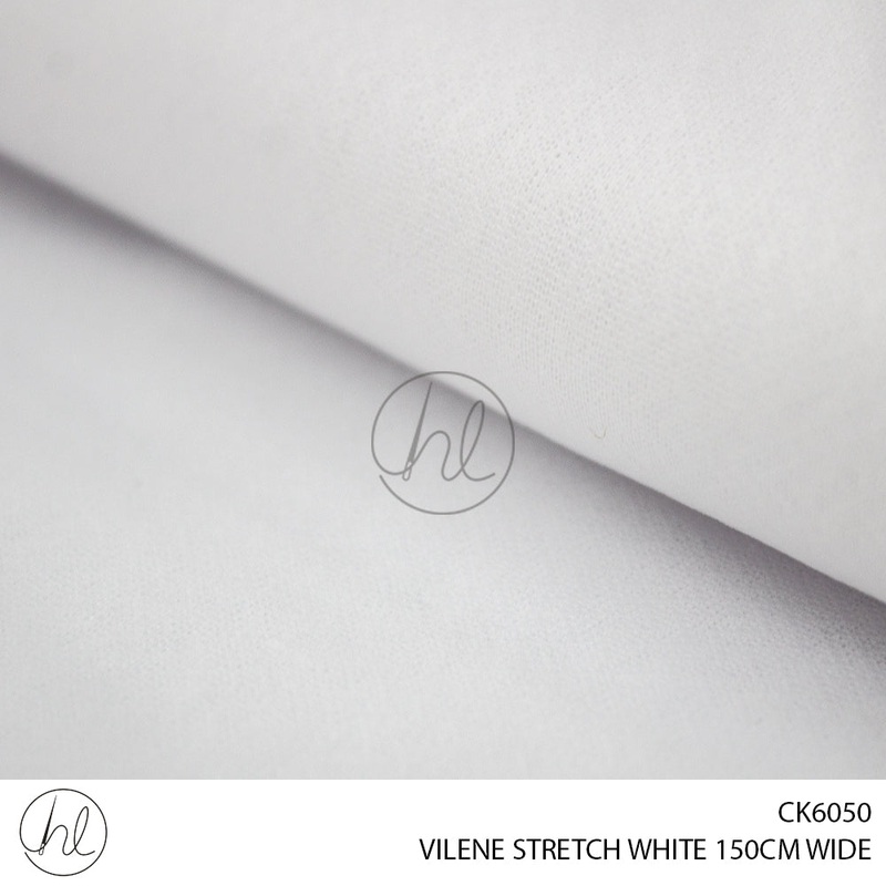 VILENE STRETCH 150CM WHITE CK6050 P/METER