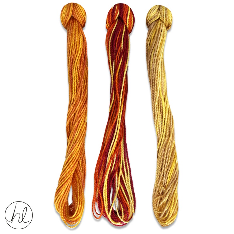 100% COTTON PERLE THREAD 3X9M 13-AUTUMN PER SET