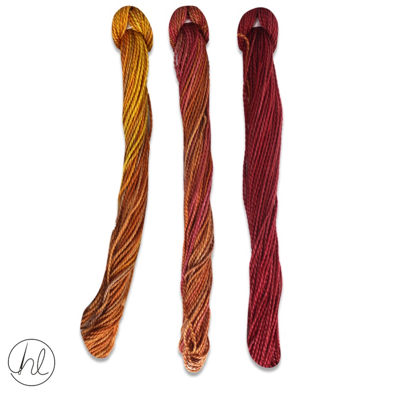 100% COTTON PERLE THREAD 3X9M 90-MARIGOLD PER SET