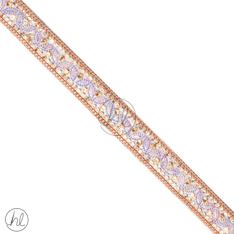 BRAID IRON ON ROSE GOLD 15MM J-204 PER M