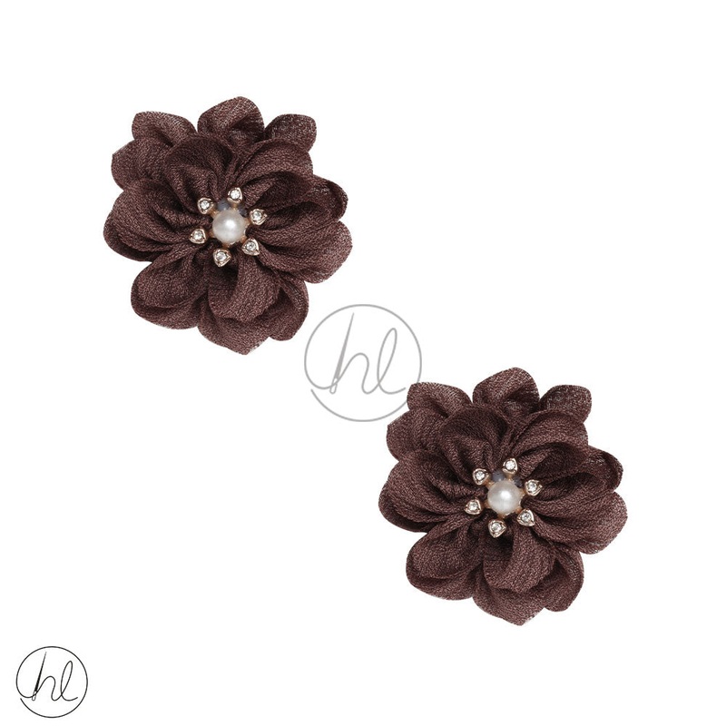 FANCY FLOWER BROWN 60MM 3DF27 2 PER PACK