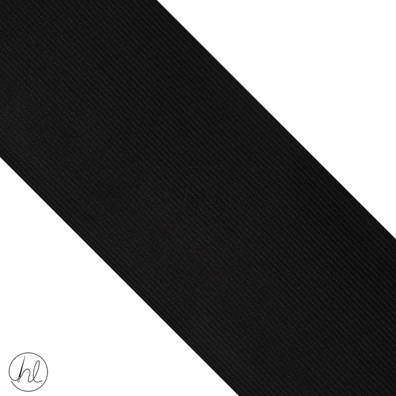KNITTED ELASTIC P/METER BLACK 100MM