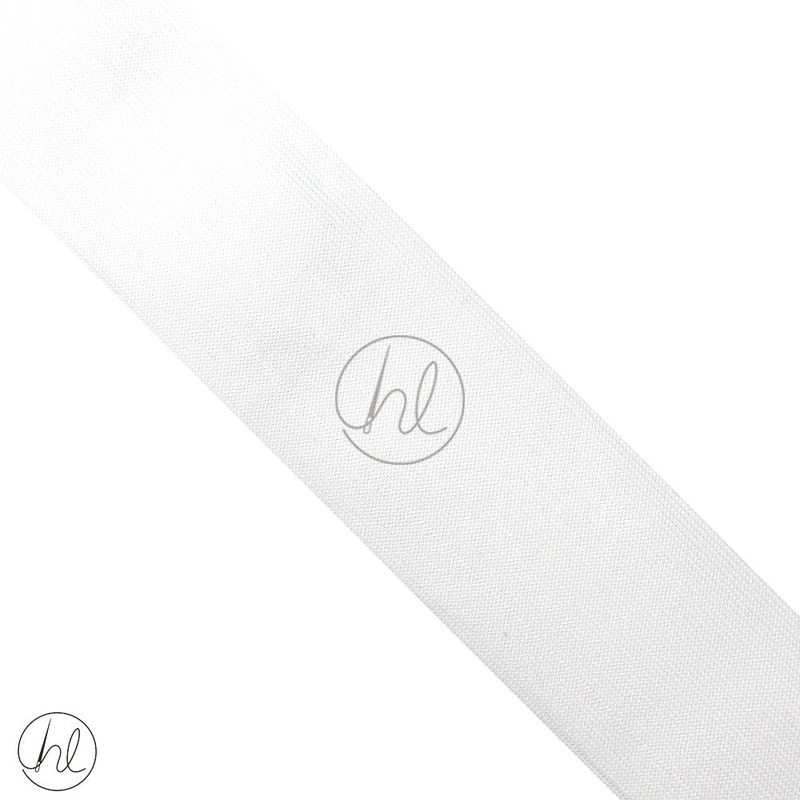 KNITTED ELASTIC P/METER WHITE 75MM