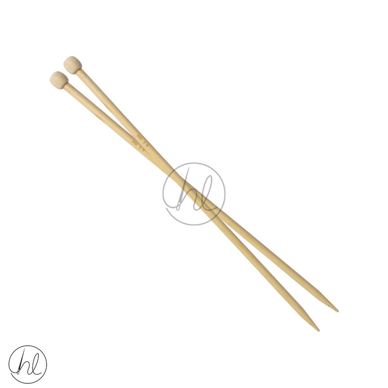 KNITTING NEEDLES BAMBOO 6.5MM 30CM